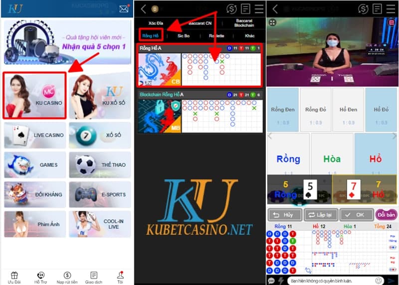 Chơi rồng hổ online TK88